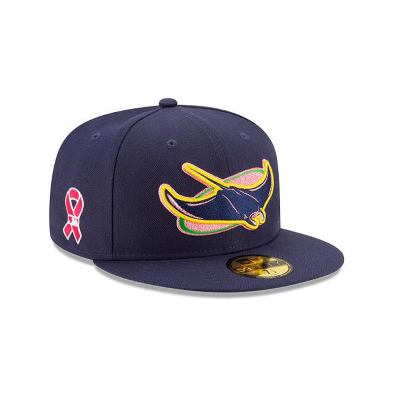 MLB Tampa Bay Rays Mother's Day 59Fifty Fitted (REU9037) - Blue New Era Caps